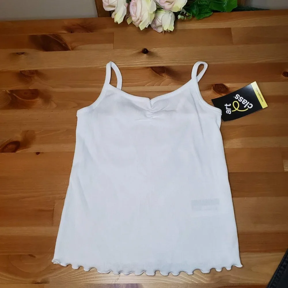 Art class - Girls' Cinch Front Tank Top -  White S (6/7)